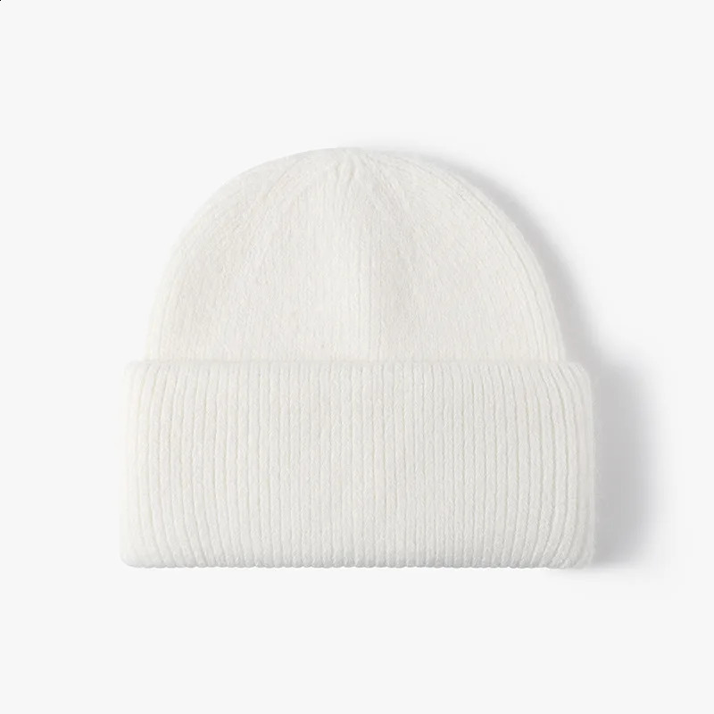 Winter Womens Rabbit Fur Sweet Warm Thickened Knitted hat Outdoor Ear Protection Windproof Breathable Beanie Fashion cap 241105