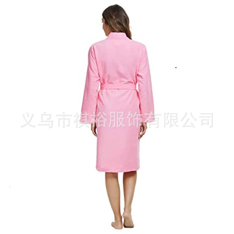 New designer long women's flannel pajamas, straight tube thick pajamas, home clothes, bathrobes