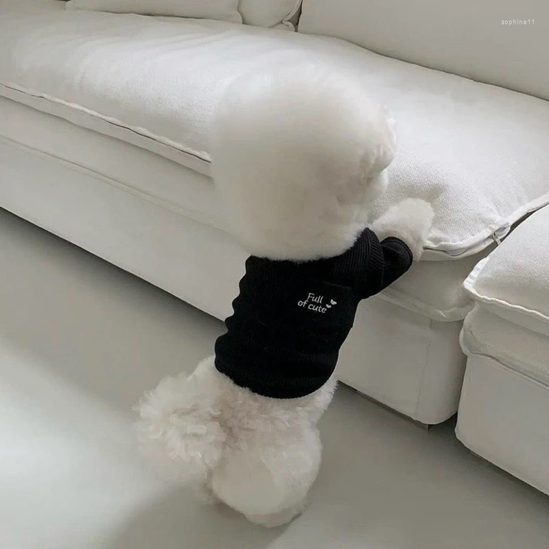 Dog Apparel Pet Soft Bottom Shirt Teddy Winter Clothes Bichon Pomeranian Solid Colour Vest Maltese Warm Pullover Xs-Xl