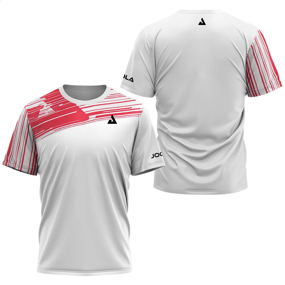 2024 mens summer Table tennis monogram print Mens badminton Tennis Quick dry short sleeve Tops sports Tshirt 241105