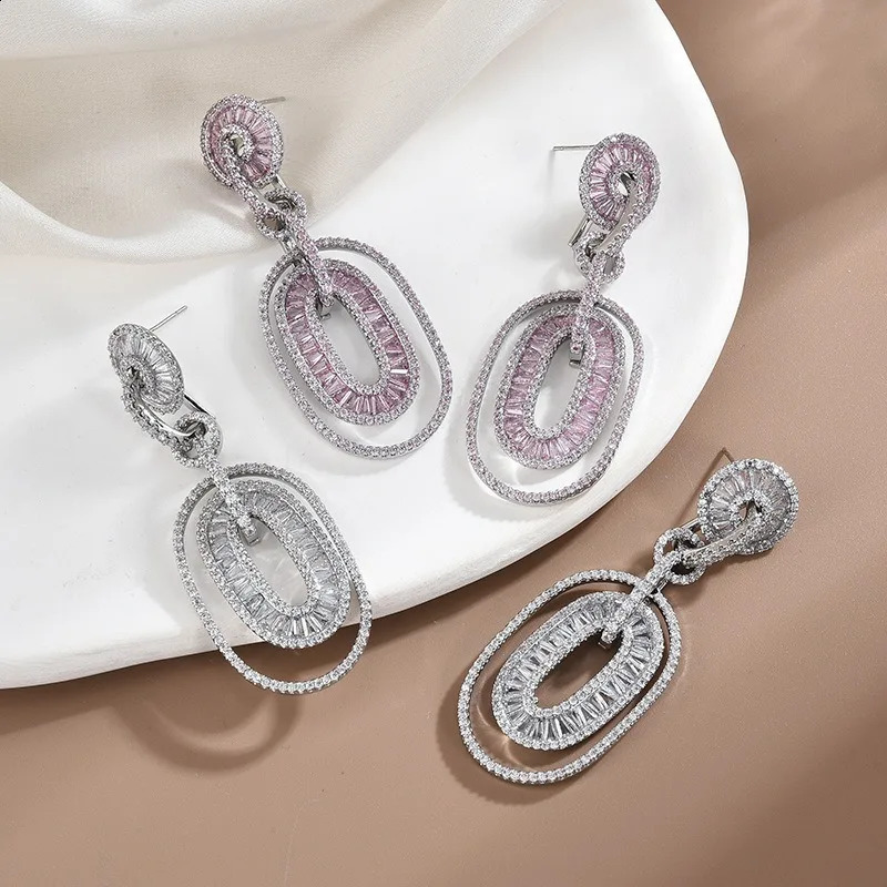 Original Trendy Earrings Fashion Oval Pendant Earrings Bohemia Women Sexy Girls Party Daily Jewelry 241105