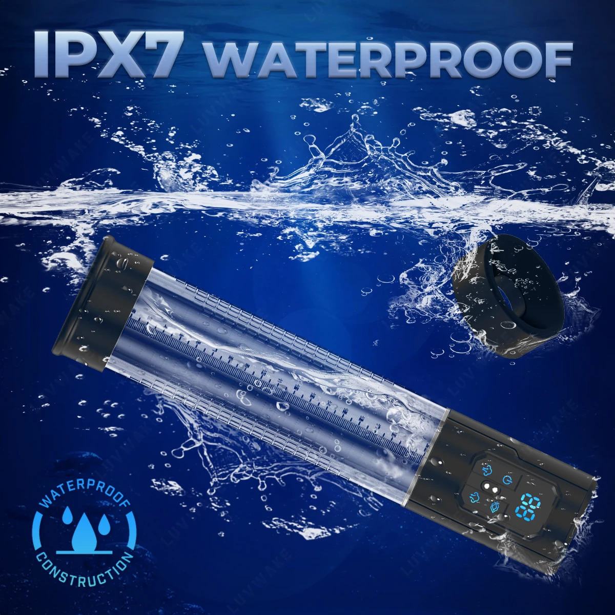 LUVWAKE Electric Penis Pump IPX7 Waterproof Dick Enlarger for Men Vacuum Automatic Male Masturbator Bigger 241105 - view 3