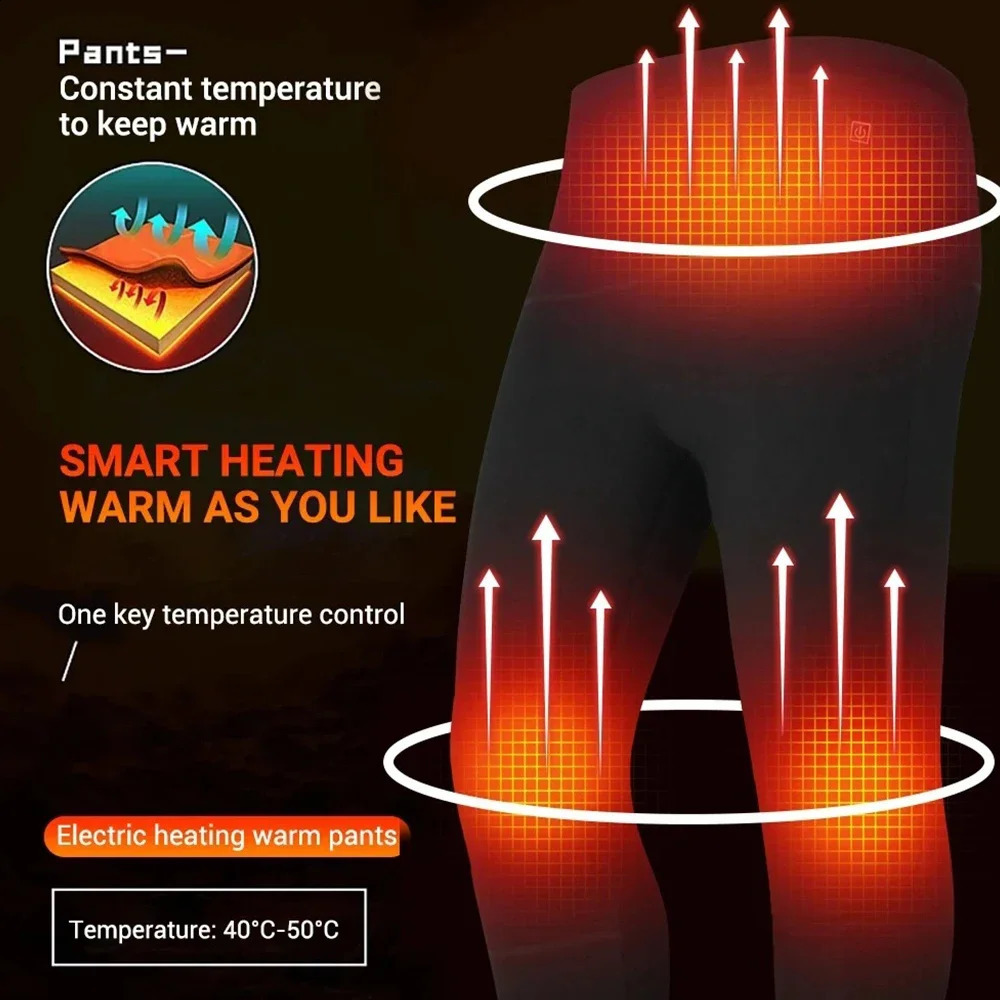 Self Heated Underwear Winter 28 Areas Heated Jacket Men Women Electric Heated Skiing Underwear Snowboarding Thermal Clothing 241105