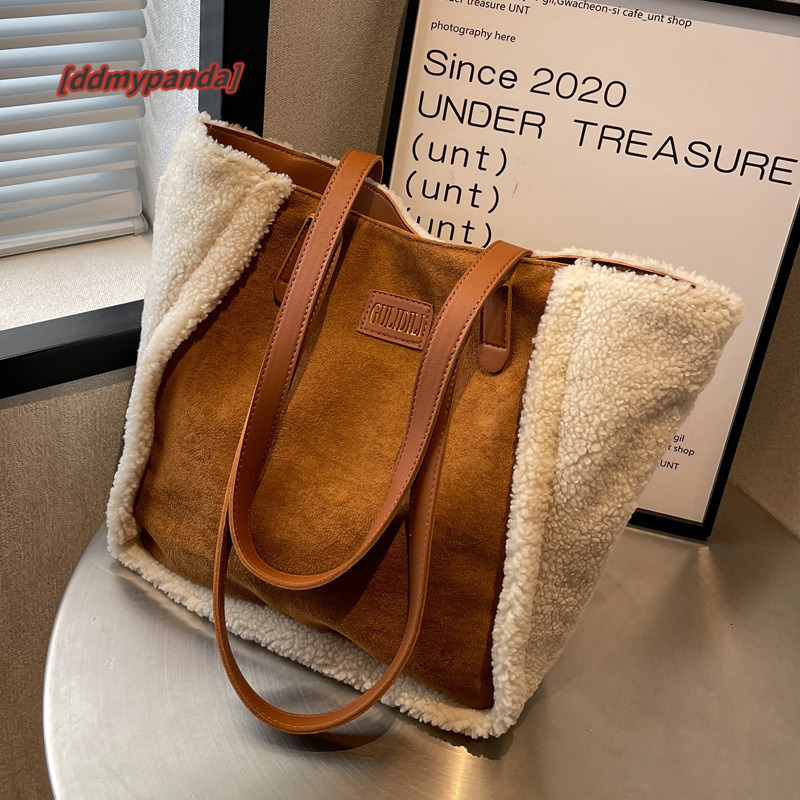 Season Lamb Plush Women's 2024 Autumn/Winter New Frosted Shoulder Bag Commuter #33 ddmypanda