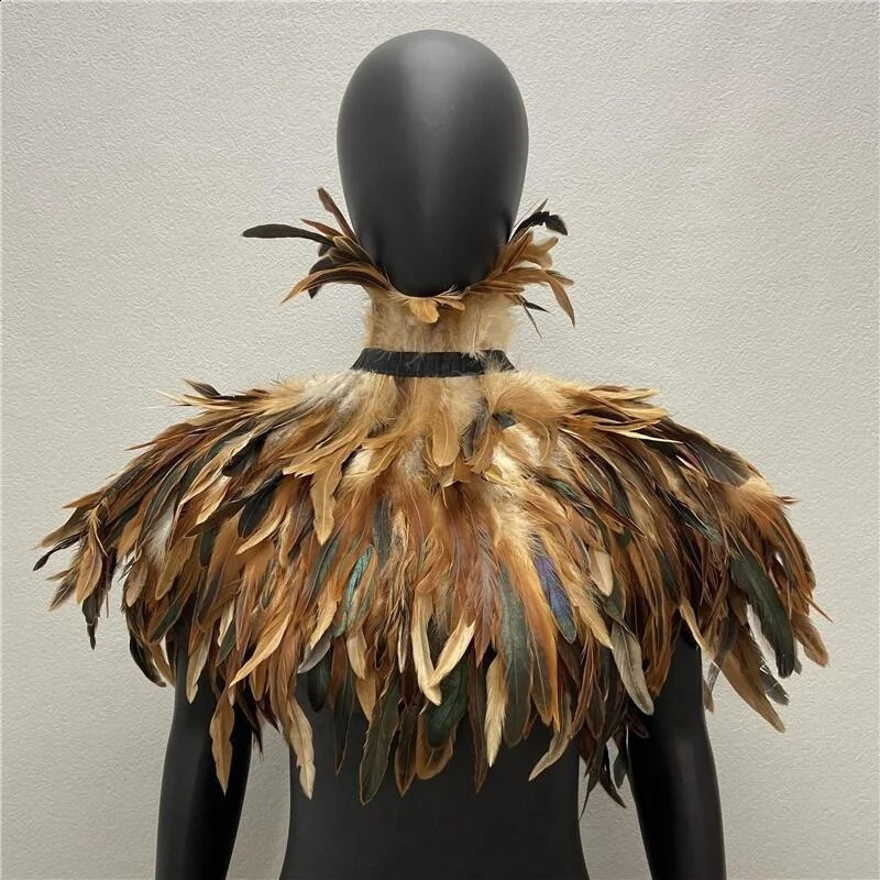 Dress Cape Halloween Wedding Party Shawl Scarf Women Neck Scarves Woman Gothic Style Snood Children Turkey Shawls Feather Y2k 241105