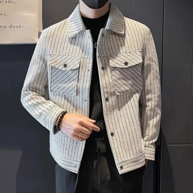 Wool Blends Jacket for Men High Quality In Man Coat Fast Delvery Sale Cold Vintage Y2k Harajuku 241104