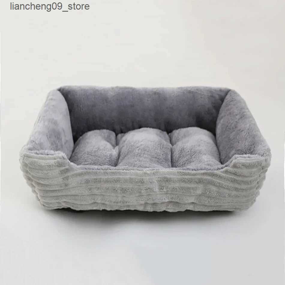kennels pens Small dog sofa mattress pet calming dog bed household pet supplies pet bed accessories pet bed square plush dog house L240910