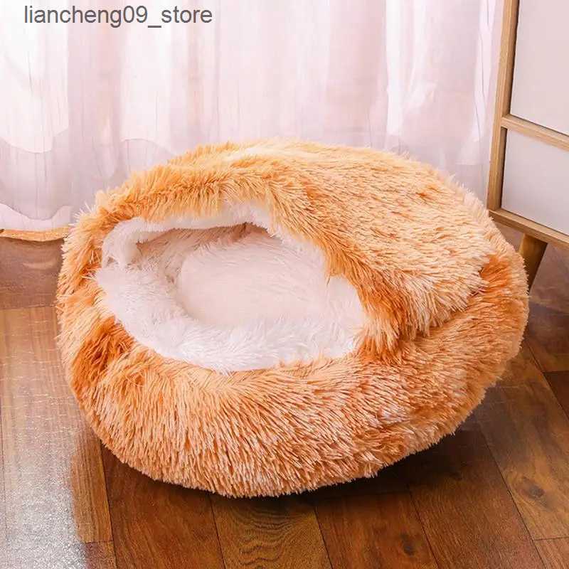 kennels pens Small dog bed pet bed cat bed soft furry cat house bed dog bed with anti slip bottom washable pet bed L240910