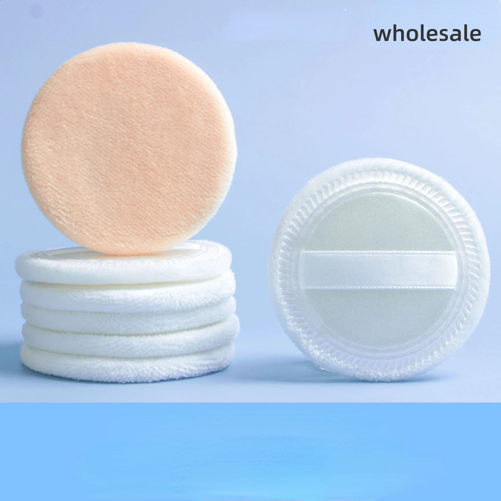 Wholesale of 100 pieces of dry cotton powder foam honey powder loose powder makeup powder foam makeup artist cotton foam makeup tool 241105