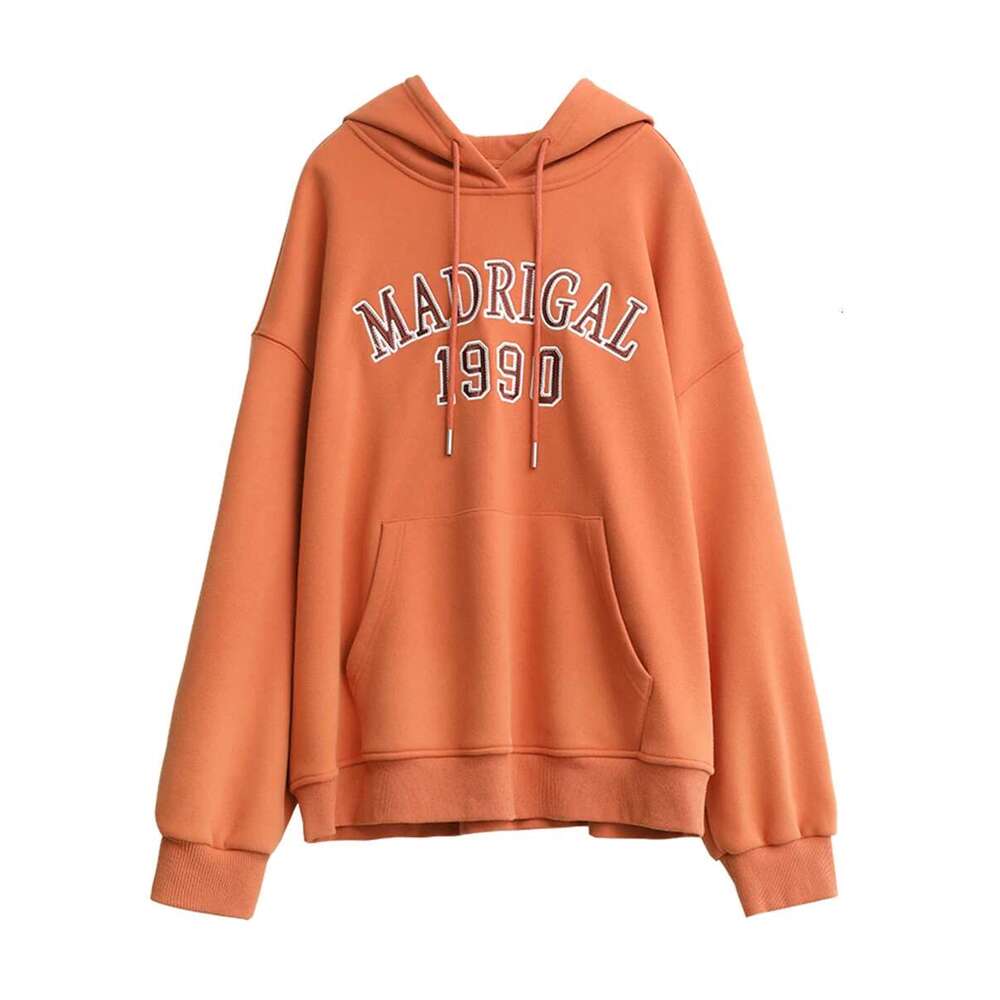 CHIC VEN Women Sweatshirts Casual Loose New Streetwear Letter Embroidered Hoodies Coat Plush Sport Female Top Spring Autumn 2024