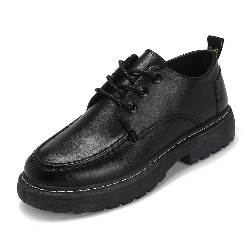 Derby expert autumn new item business low top small leather men's youth casual shoes