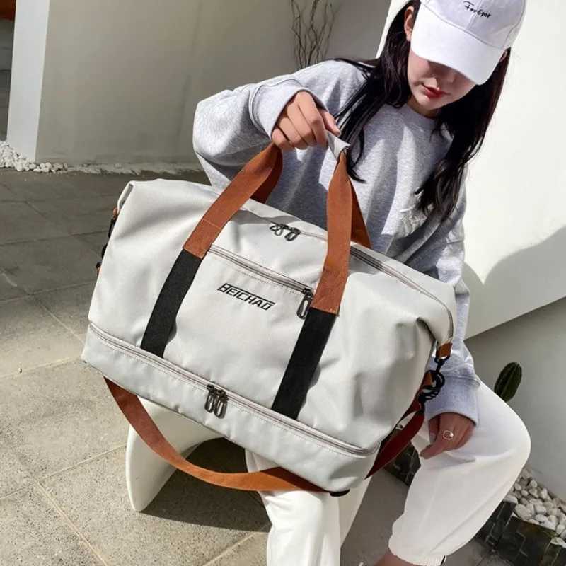 Travel Bags for Women Large acity Men Sports Bag Waterproof Plane Duff Bag Gym Weekend Bag with Shoe CompartmentXJ241106