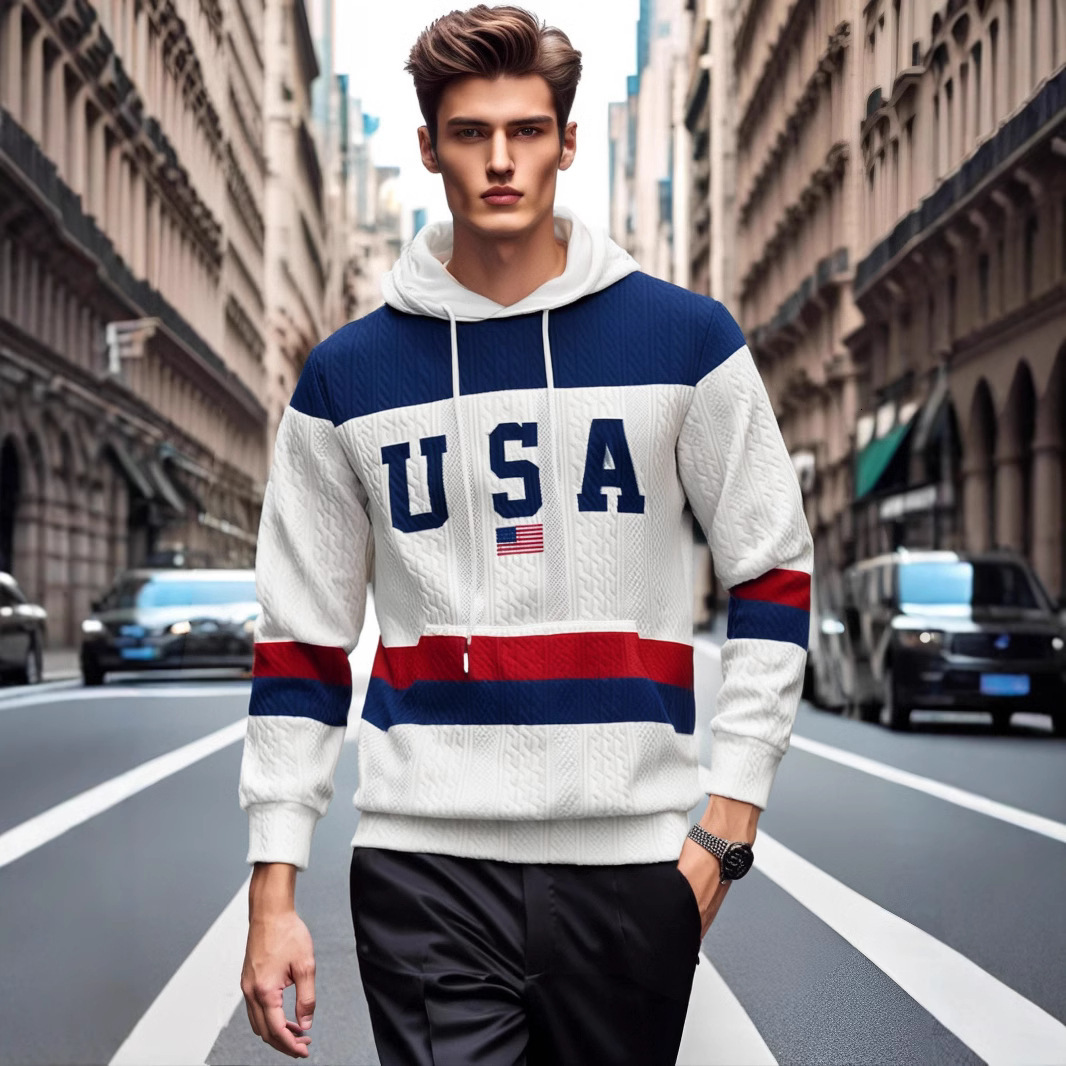 Fashion new men's autumn and winter new hooded sweatshirt, daily casual sportswear, designer trendy hoodie