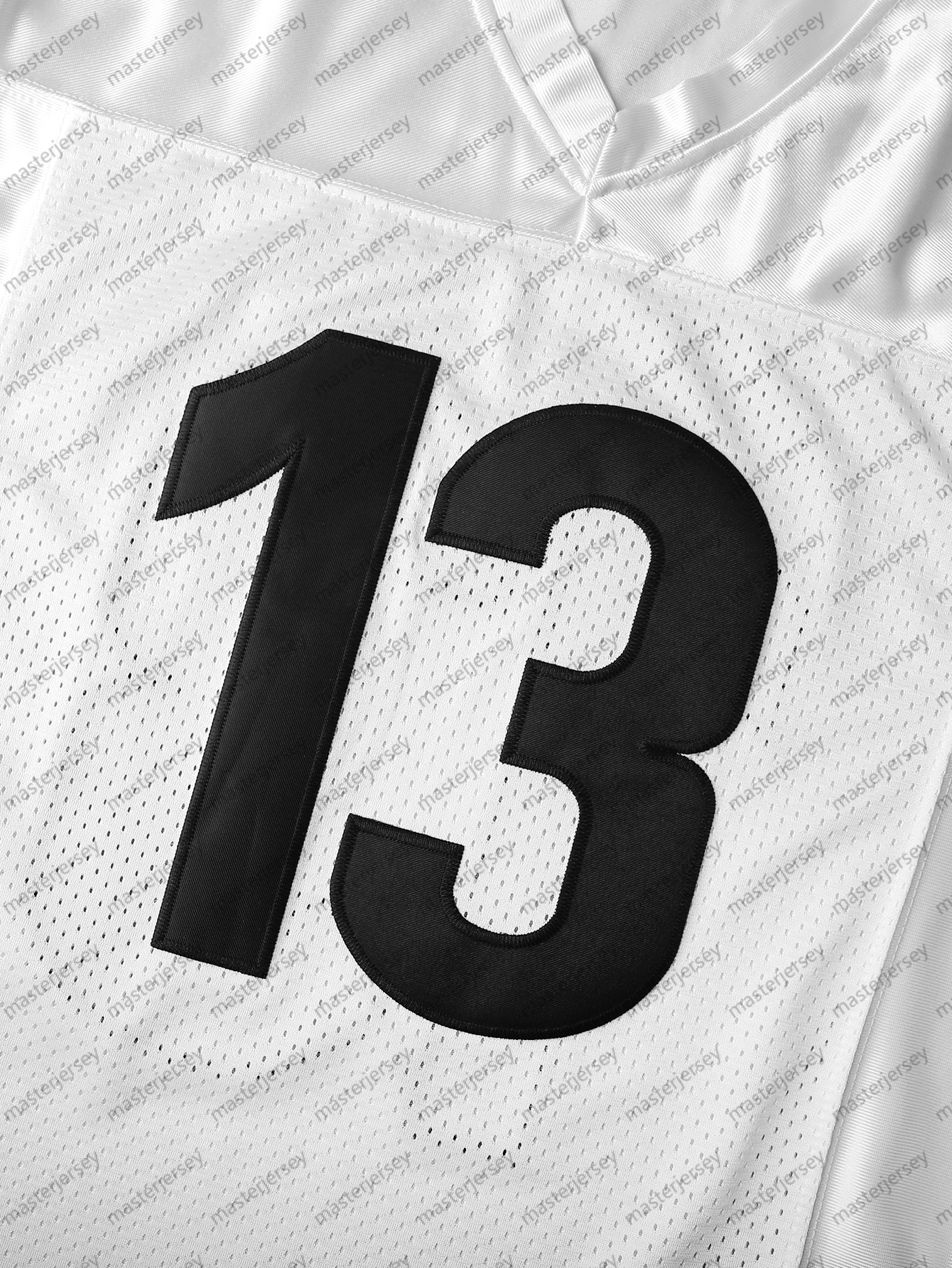 #13 BEAMEN Comfy V-Neck Football Jersey Mesh Embroidery for Training and Competition Breathable Moisture-Wicking Short Sleeve Top for Active jersey
