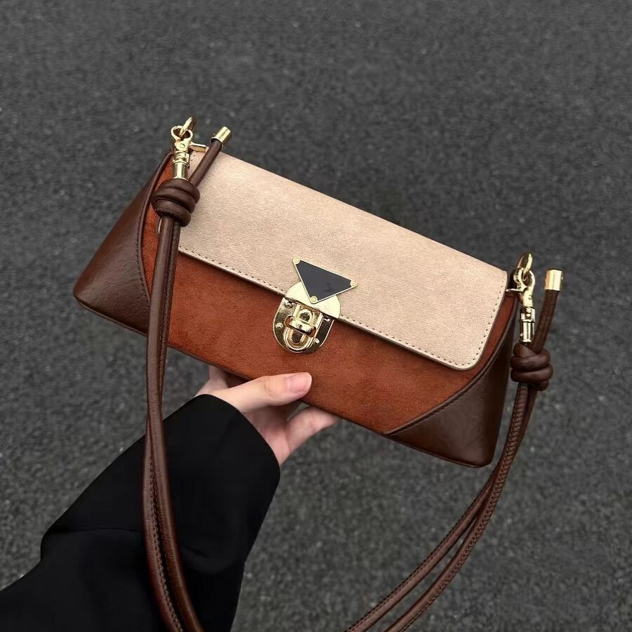 Designer's new women's armpit long stick bread niche designer single shoulder slanted body exquisite small square bag trendy bag