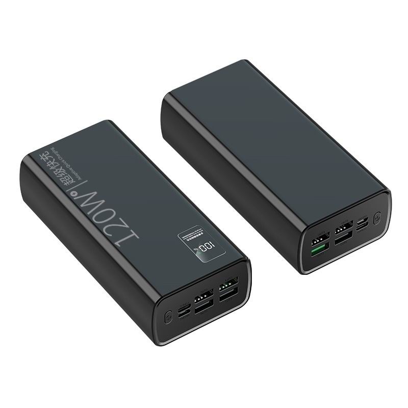 120W super fast charging 100000 mAh power bank with 100% sufficient capacity for mobile power supply for various mobile phones