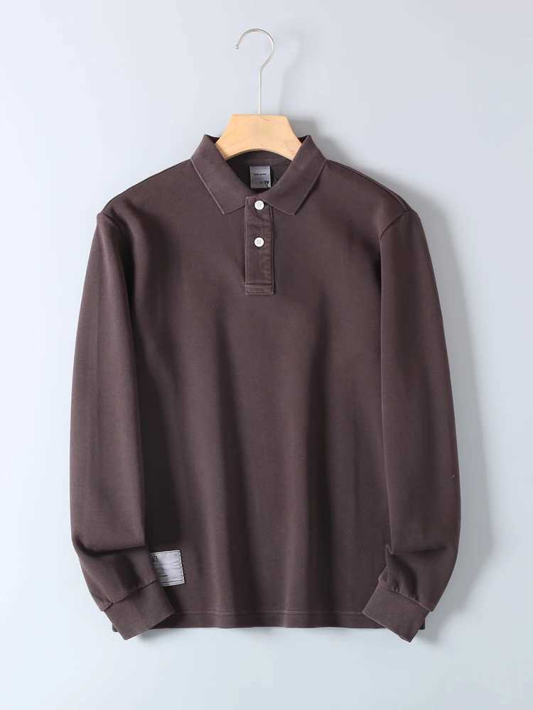 280G heavy-duty cotton long Sve mens shirt for spring summer autumn business and casual tops W241106