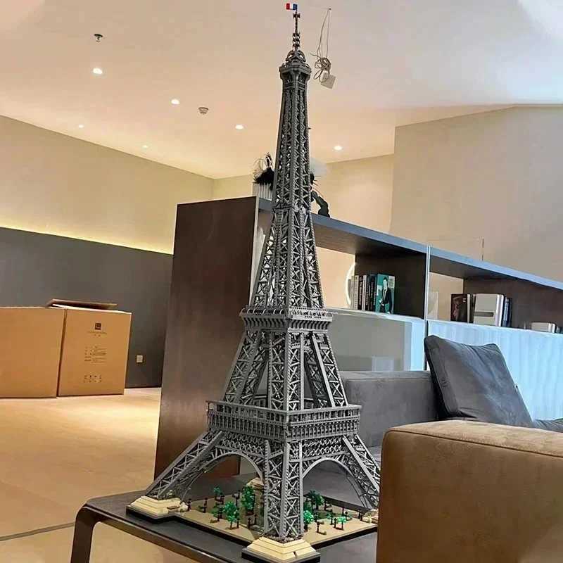 Blocks 10001Pcs Eiffel Tower Bulding Blocks 1.5M Compatible High Model Building Blocks Paris Childrens Birthday Gift Toy ArchitectureY241106SWE9