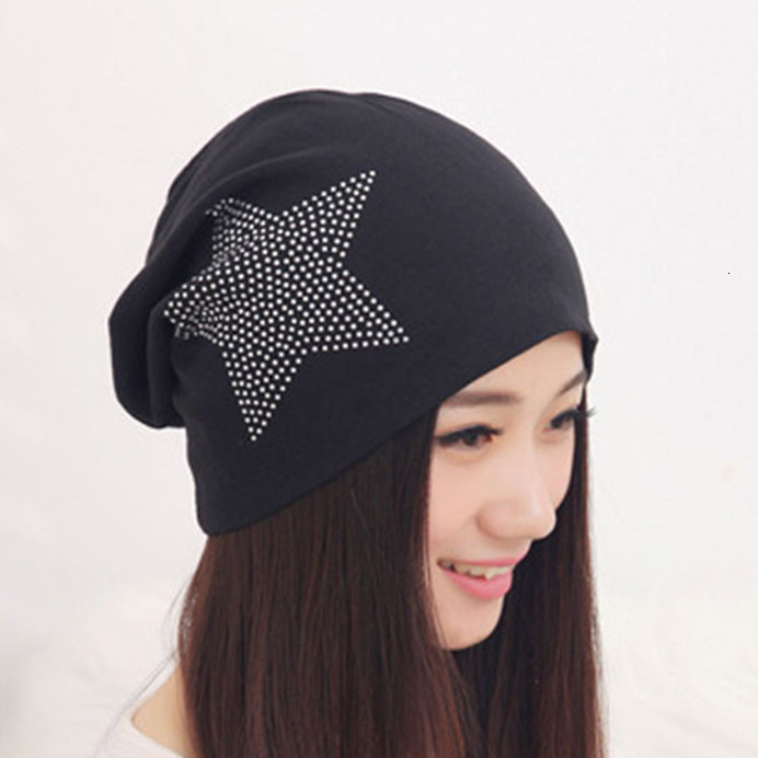 High quality design, men and women autumn winter windproof and warm hat hat, hot diamond pentagram hood,