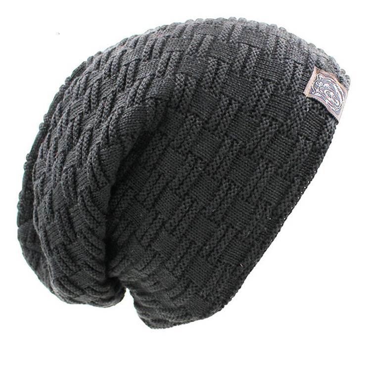 High quality design, Men's and women's thickened plush head logo knitted hats, winter ear protection hats