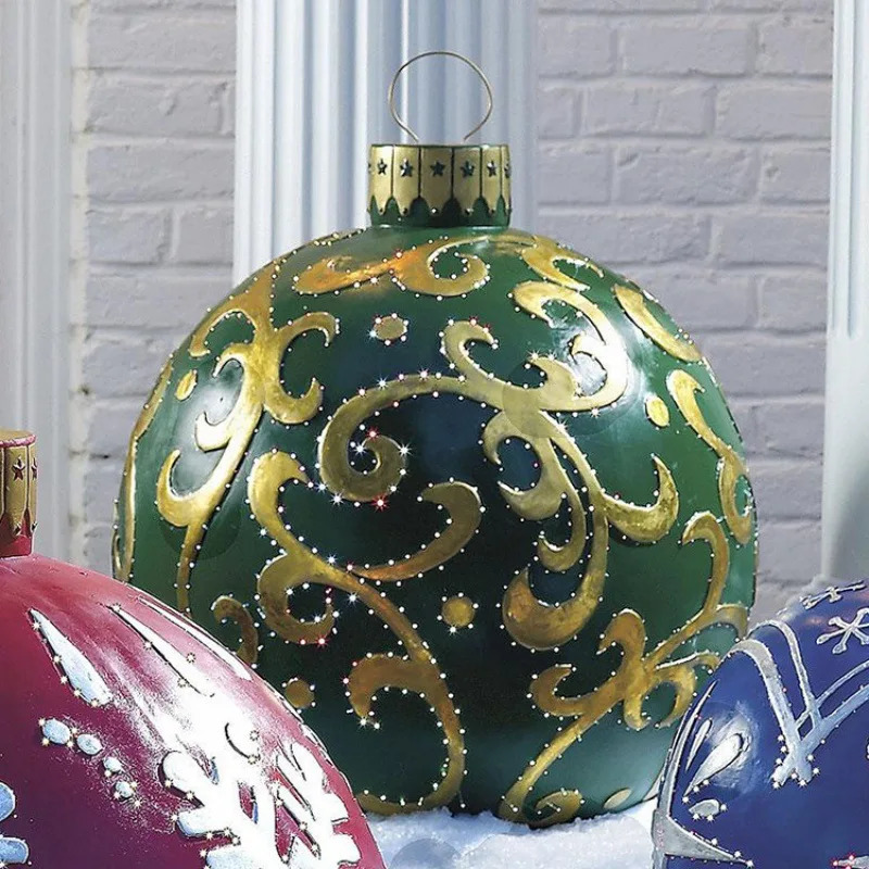 Christmas Decoration Inflatable Balloons Festive Atmosphere Printed PVC Inflatable Toy Christmas Outdoor Courtyard Decoration 241106
