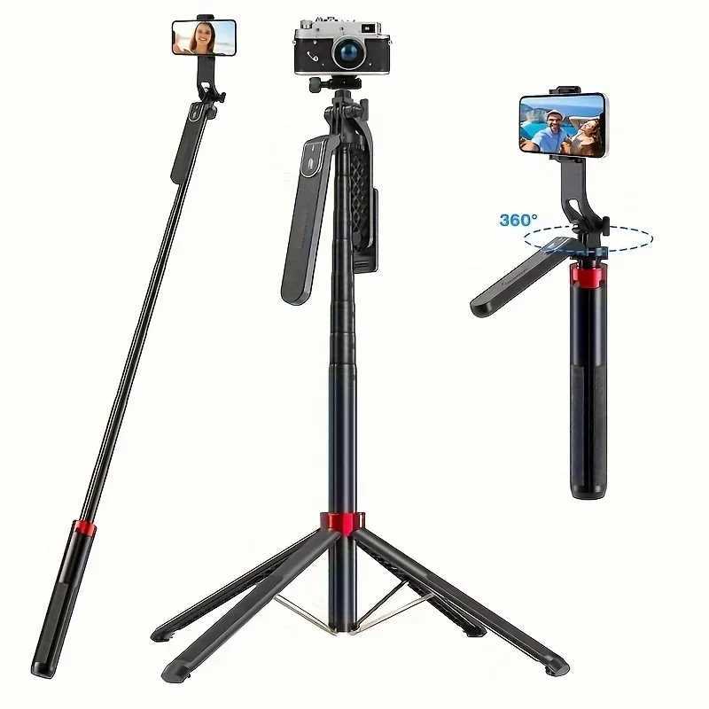 1.85-meter tra tripod with handheld selfie stick stable suitable for photographers livestreamers vloggers and installation of extendable cameras Y2411