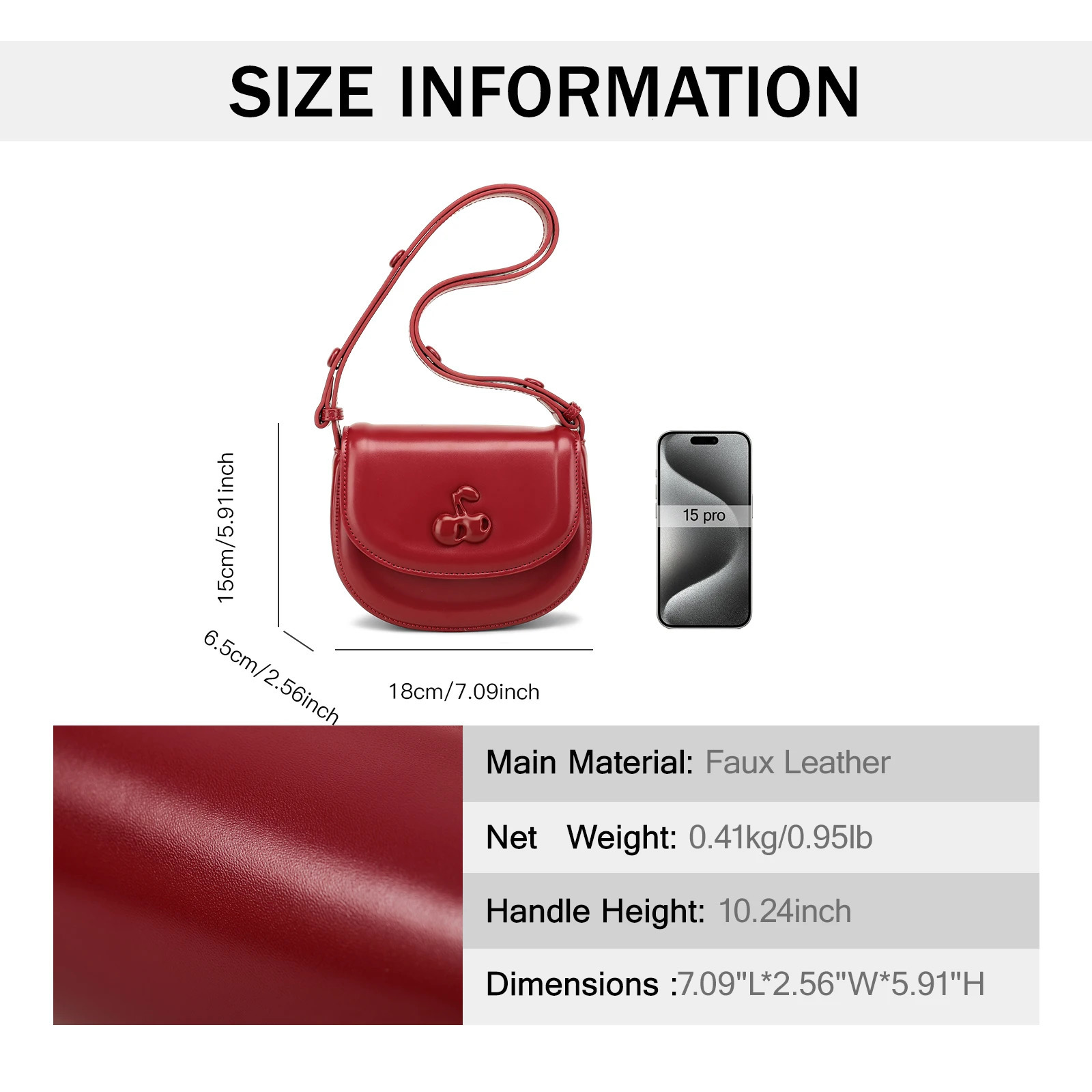 Toutou Original Cherry Small Square Bag Exquisite Small Handbag Holiday Gift Shoulder Crossbody Bag241106