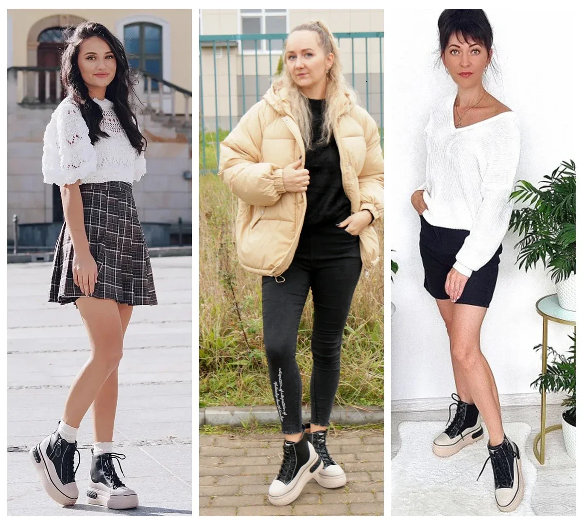 2025 New Fujin High Top Women's Genuine Leather 8cm Thick Platform Boots with Slope Heel Hidden Zipper Autumn Designer Warm Fur Winter Sports Sho