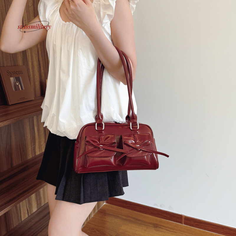Luxury Underarm Women's 2024 Korean Edition New Fashionable Simple Small Square Bag Large Capacity Commuter Single Shoulder Handbag #26 swissmili