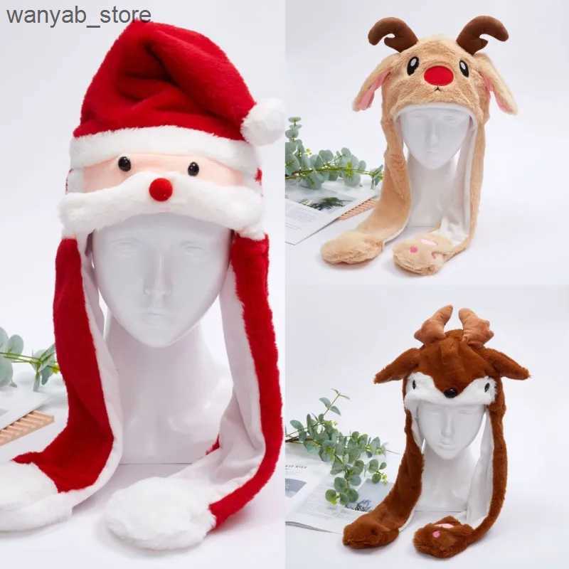 Wide Brim Hats Bucket Hats 2024 New Christmas Hats Cold And Windproof Daily With Santa Reindeer Cute Cartoon Dress Up Party Headdress Festive Supplies