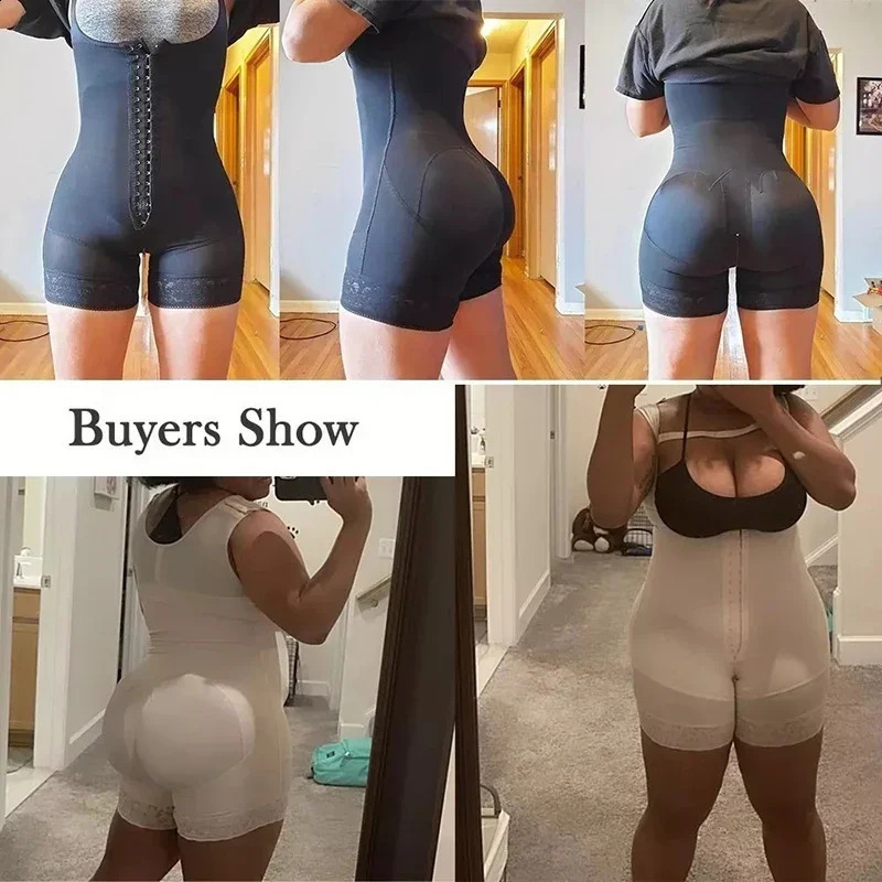 AfruliA Fajas Colombian Shapewear shapewear tight fitting corset waist trainer sexy hip lift full body shaping abdominal control underwear 241105