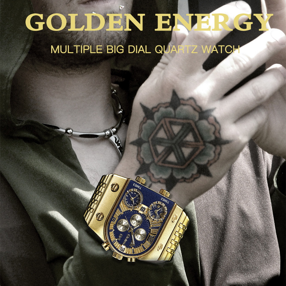 Watch For Men Cowhide strap luminous hands Thickness 12 MM High Quality Quartz Movement Tempered Glass Mirror Watchs 006B