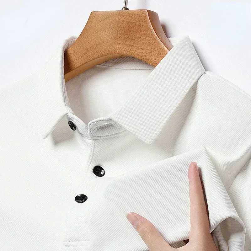 Autumn mens shirt fashion business T-shirt long Sve casual mens shirt slim fit Korean clothing button up shirt W241106