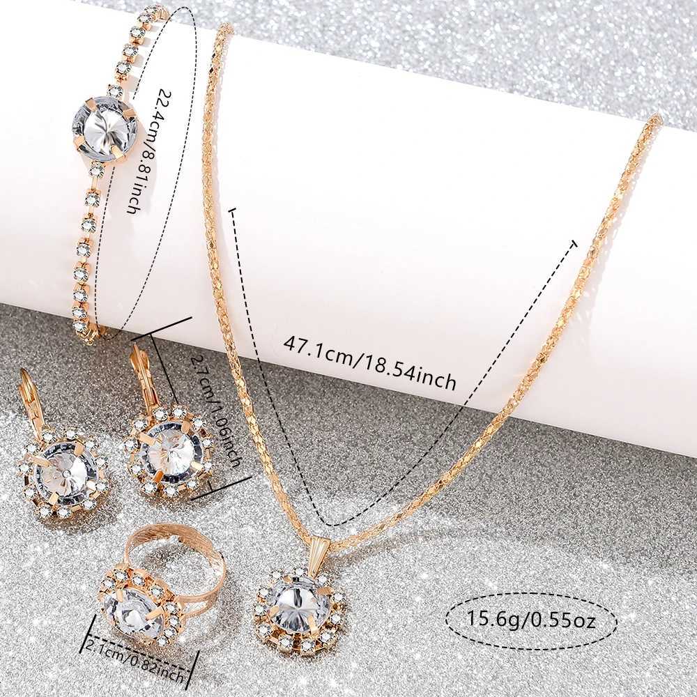 6-piece/set white watch PU strap quartz watch square diamond star sky dial jewelry set X241106