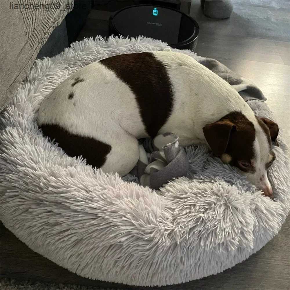 kennels pens Super Soft Dog Bed Plush Cat Mat Large Dog Bed Labrador House Circular Mat Pet Product Accessories L240910