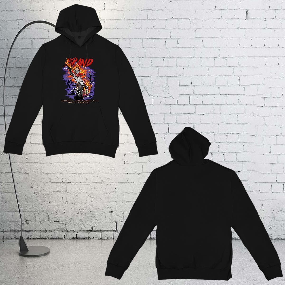 Classic Women Hoodie Black White Female Hoodie for Man Woman Hoody Long Sleeve Soft Street wear Hip Hop Cotton 350g