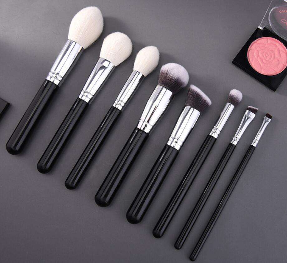 15Pcs/Set Makeup Brushes Private Black Soft Goat Hair High Quality Foundation Brush Powder Eyeshadow Cosmetics Tools