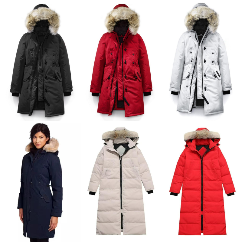 designer winter puffer jacket womens coat mystique coyote fur winter thickened womens extra long hooded coat Long parka down Jacket 3035L waterproof