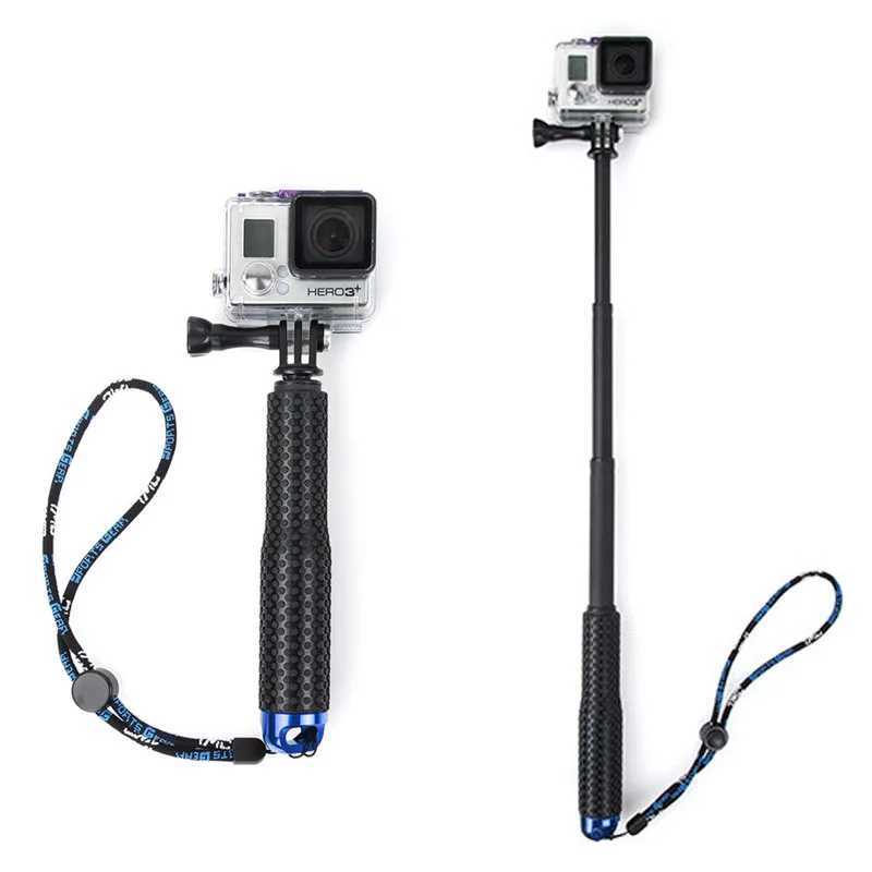 1 set of retractable mini selfie stick waterproof monopod e suitable for Hero11 10 9 6 5 4/3 suitable for SJCAM EKEN sports camera Y241106