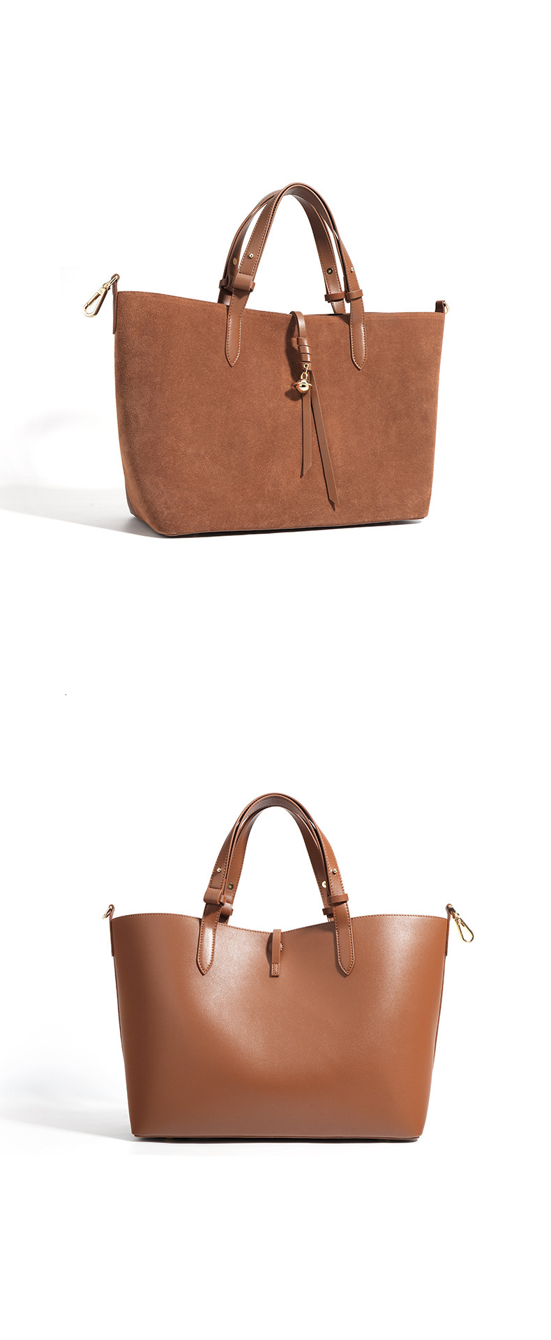 Motingsome Suede Leather Bag For Women Handbag And Casual Tote Big Capacity Shoulder Brown Purses New Tie Dye Career Related Functions