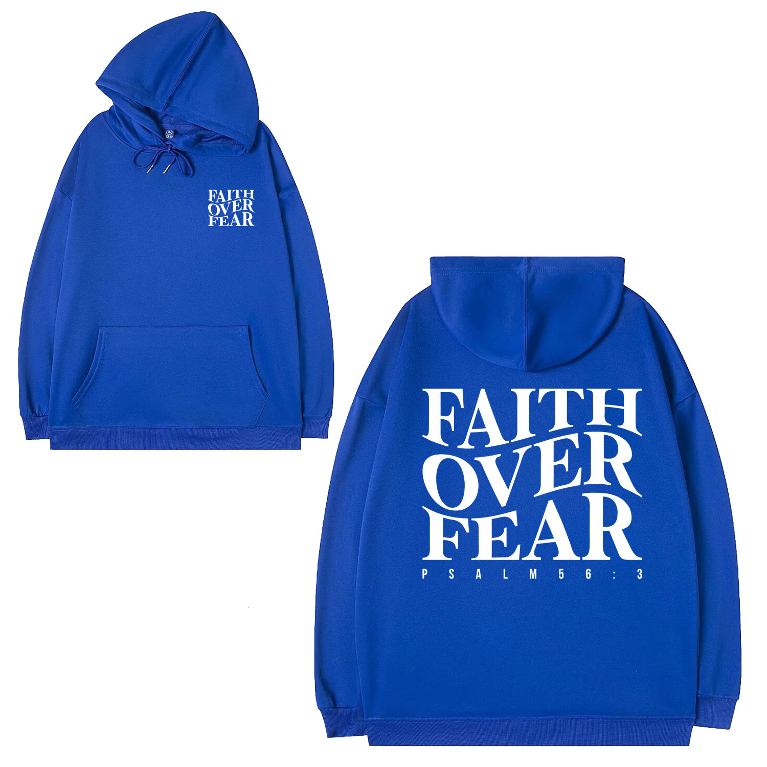 New designer FAITH OVER FEAR casual women's wool hoodie fashion hoodie trend hoodie