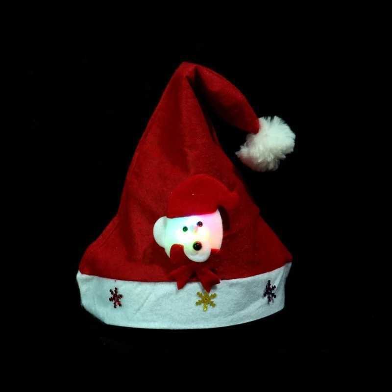 Wide Brim Hats Bucket Hats Holiday Decor LED Light up Christmas Hats Eye Catching Led Flashing Plush Hat L240910