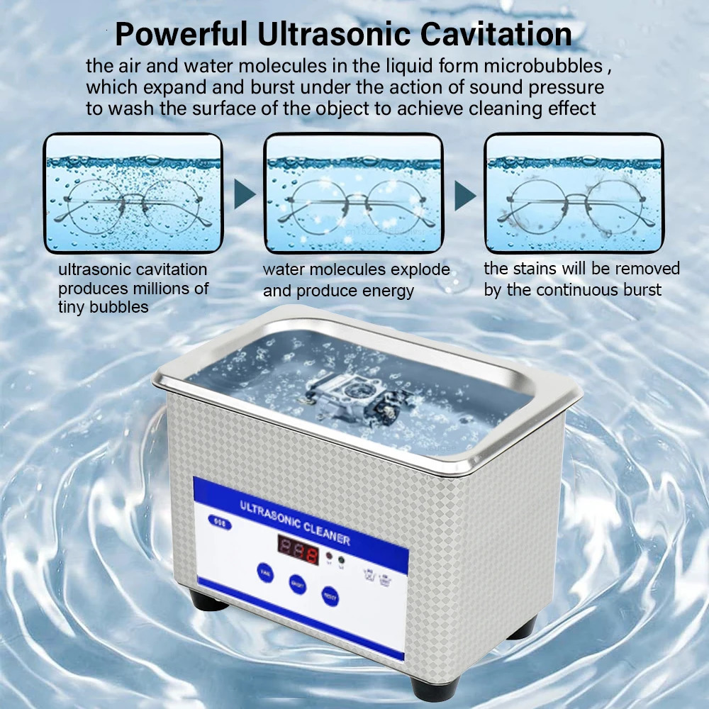 Ultrasonic cleaning machine Ultrasonic glass jewelry cleaning machine 40KHZ high-frequency ultrasonic cleaning bath 241106ww