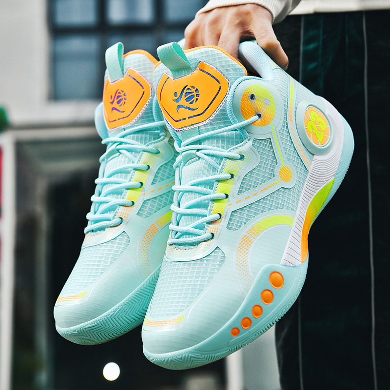 New high top basketball shoes Breathable comfortable sports shoes for men and women training athletes casual student shoes Free shipping
