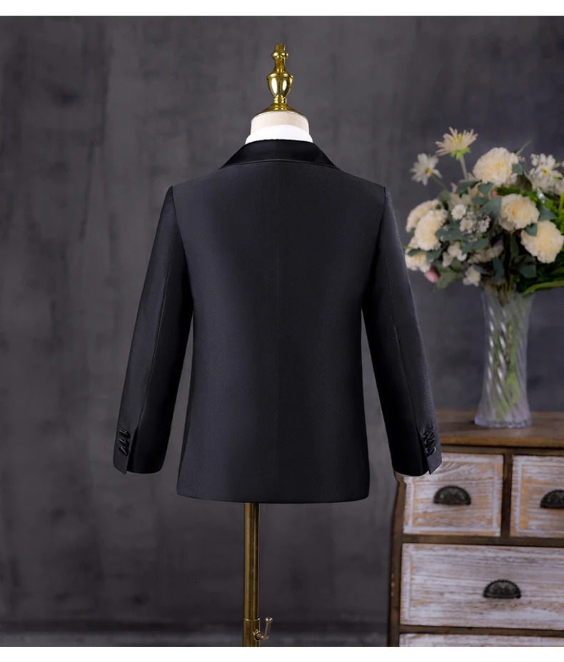 Flower Boys Piano Pography Suit Kids Party Ceremony Costume Children Birthday Wedding Prom Eve Wear Performance Tuxedo Dress 241106