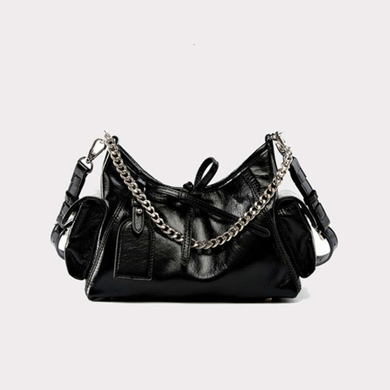 OLOEY Toptrends Cow Genuine Leather Small Shoulder Crossbody Bags For Women 2024 Designer Chain Purses Underarm Ladies Handbags