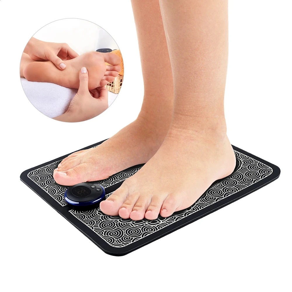 EMS electric foot massager pad relieves pain relaxes foot acupressure massage pad impacts muscles stimulates and improves blood circulation 241105
