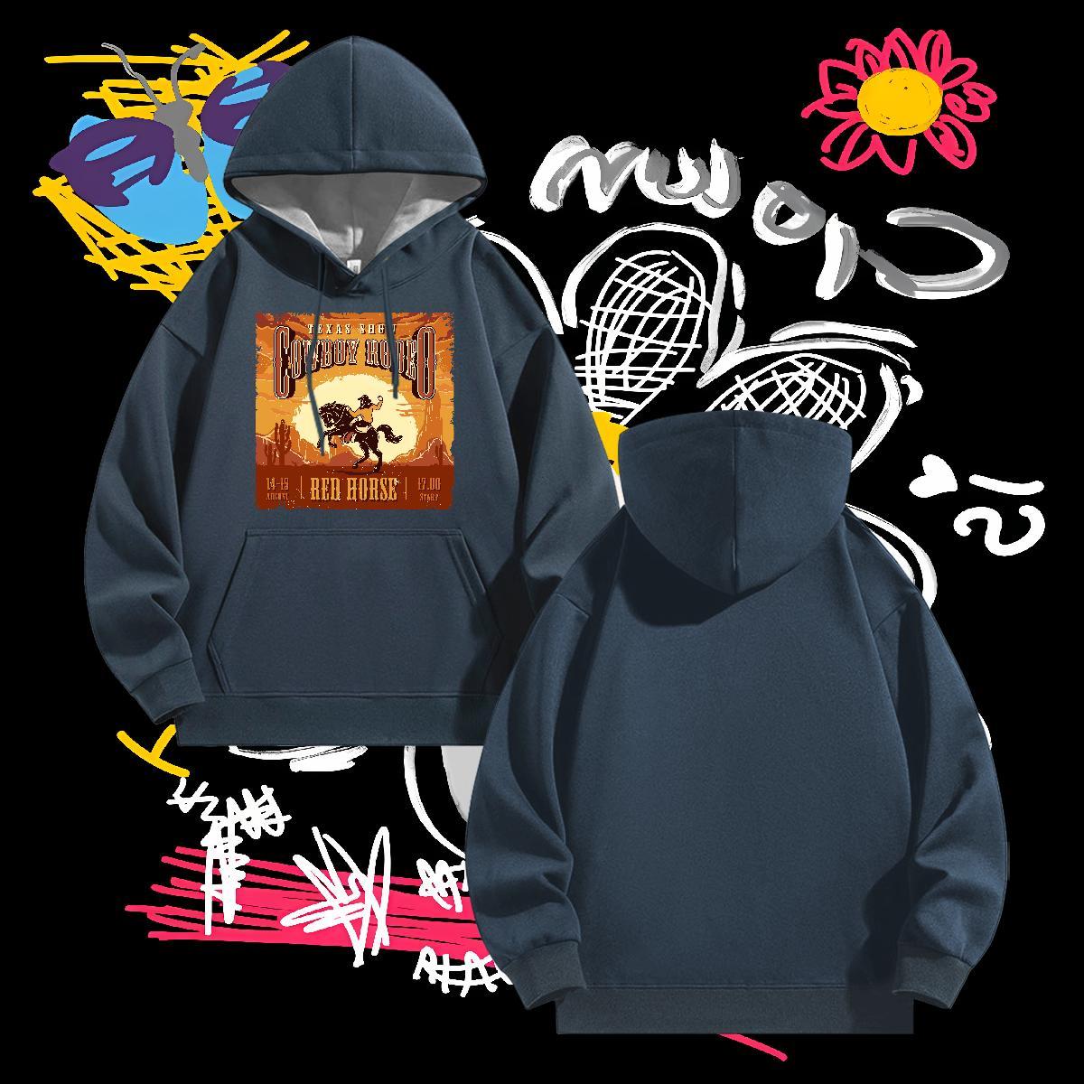 Fashion Design Hoodie For Man Breathable Drawstring Loose Fit Hoodie Pullover US Plus Size Tops Pullover Hoodie Anime Printing Street 350g Cotton