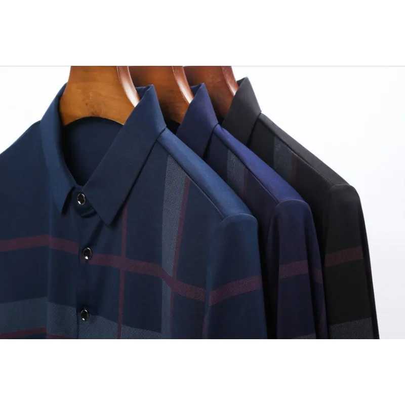 New arrivals 2024 autumn long Sved T-shirt printed casual mens striped loose fashion shirt W241106
