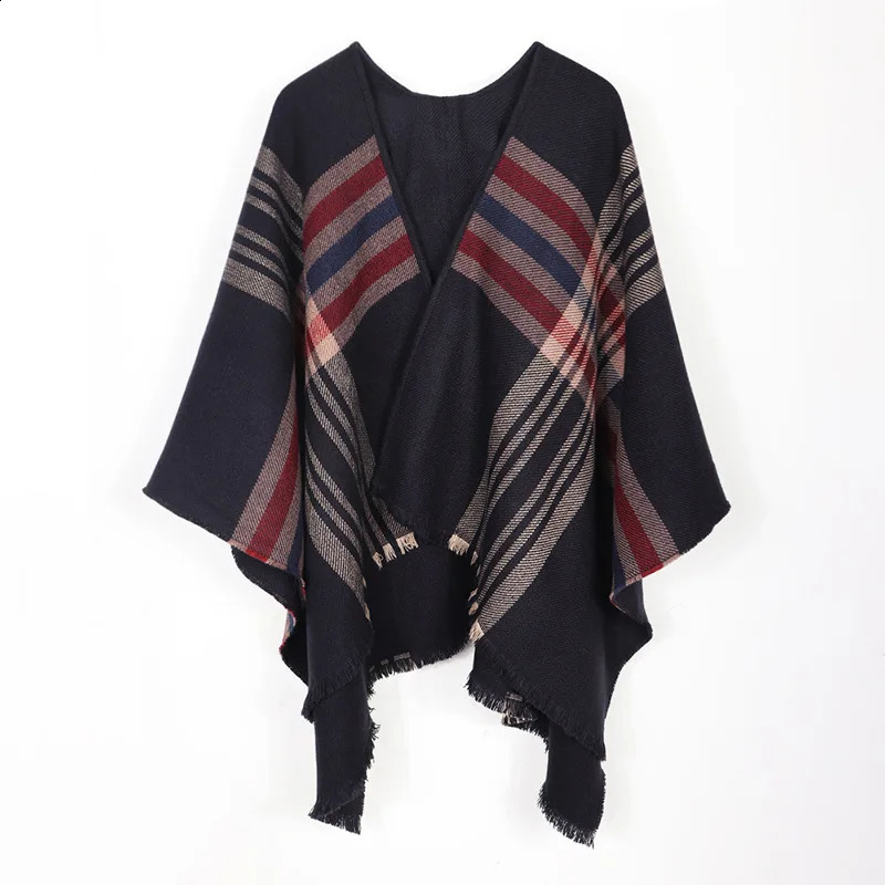 ner Women Poncho Cape Open Front Cardigan Wrap Shawl Knitted Cashmere Coat Female Spring Autumn Capes Ponchos 241105